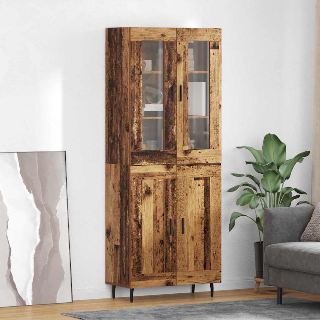 Highboard 2 stk. Altholz 69,5 x 34 x 180 cm Holzwerkstoff
