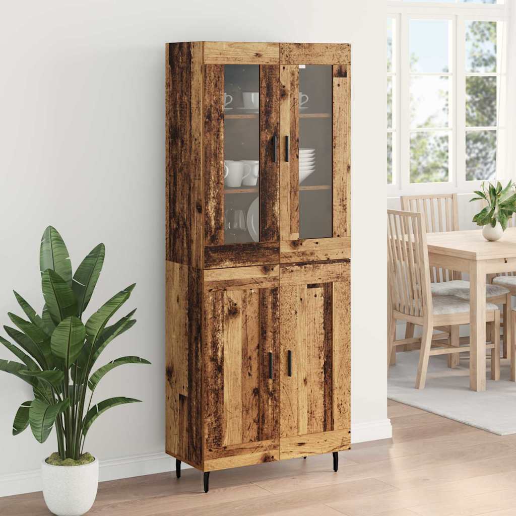 Highboard 2 stk. Altholz 69,5 x 34 x 180 cm Holzwerkstoff
