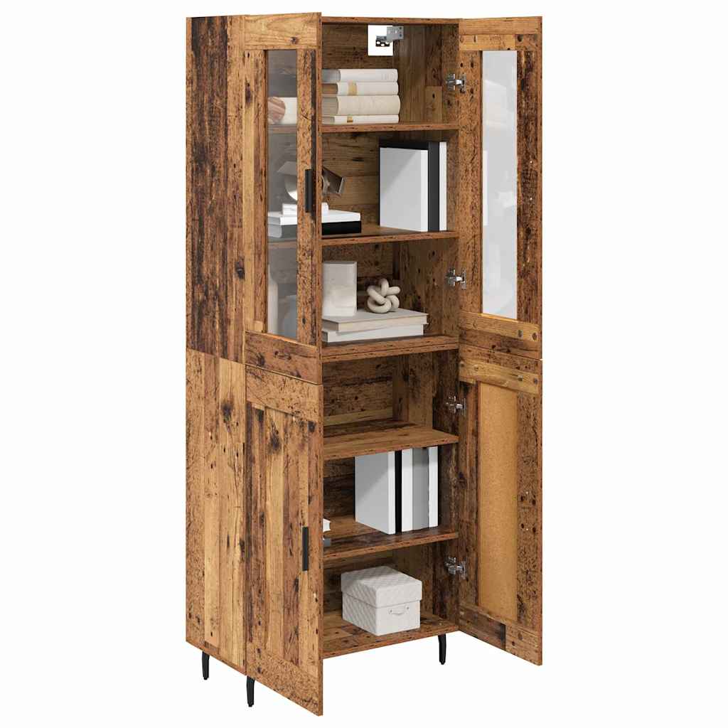Highboard 2 stk. Altholz 69,5 x 34 x 180 cm Holzwerkstoff