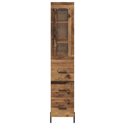 Highboard Altholz 34,5 x 34 x 180 cm Holzwerkstoff