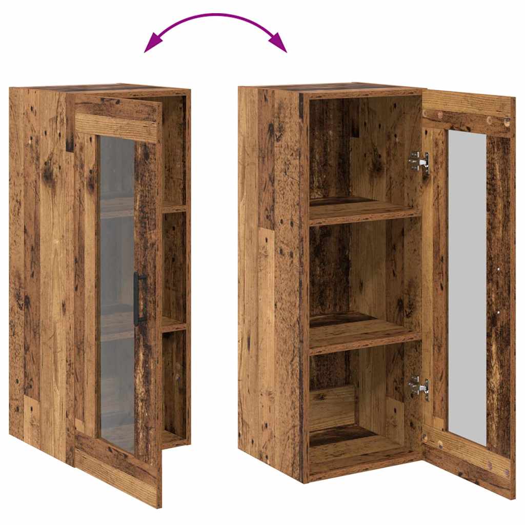 Highboard Altholz 34,5 x 34 x 180 cm Holzwerkstoff