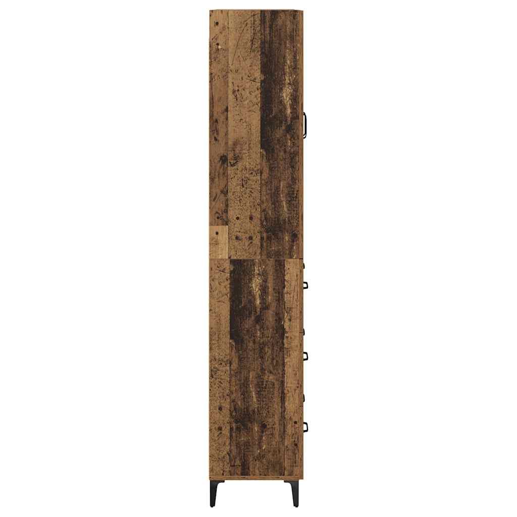 Highboard Altholz 69,5 x 34 x 180 cm Holzwerkstoff