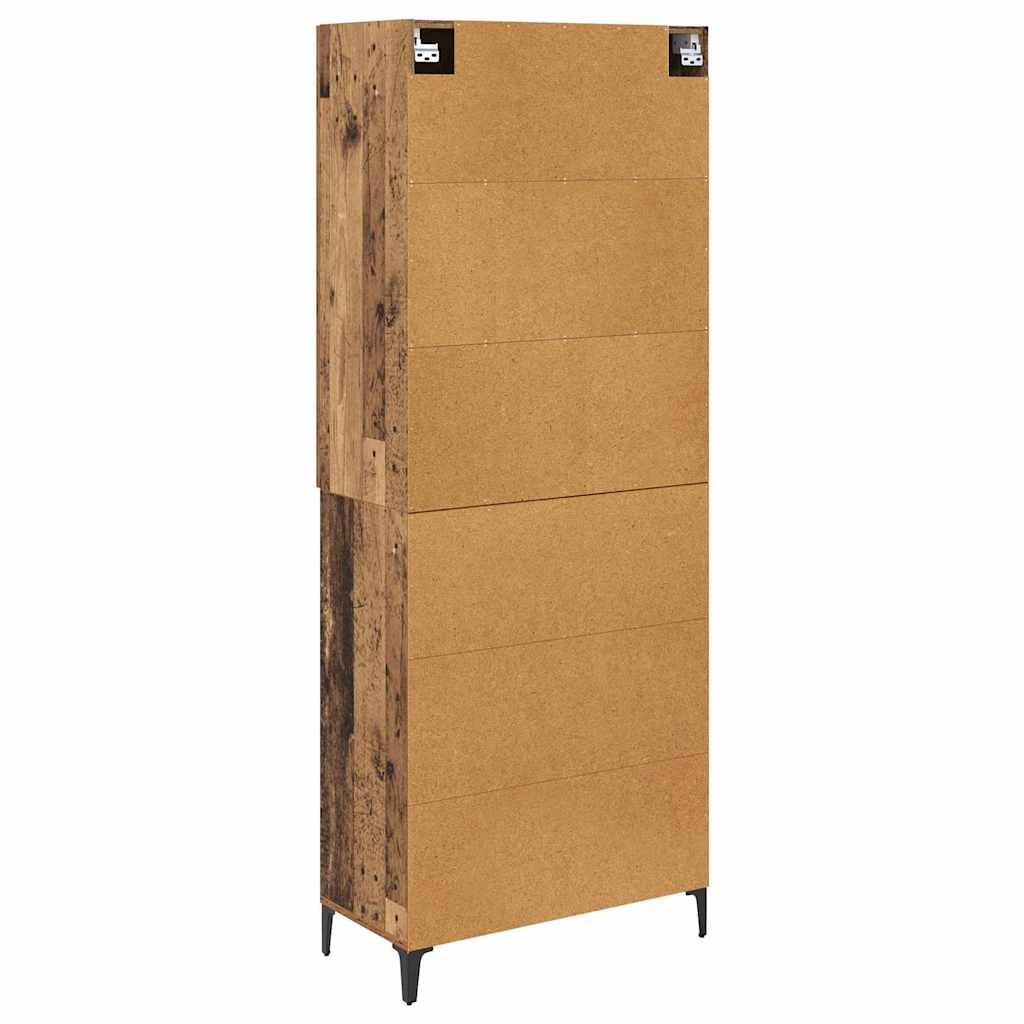 Highboard Altholz 69,5 x 34 x 180 cm Holzwerkstoff