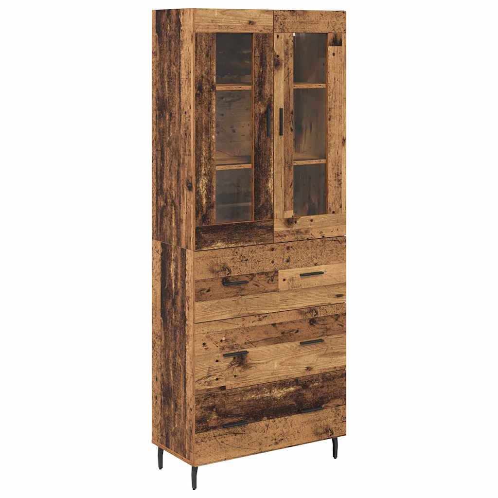Highboard 2 stk. Altholz 69,5 x 34 x 180 cm Holzwerkstoff