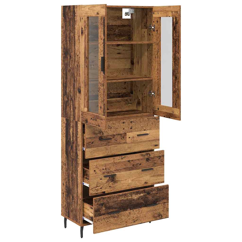 Highboard 2 stk. Altholz 69,5 x 34 x 180 cm Holzwerkstoff