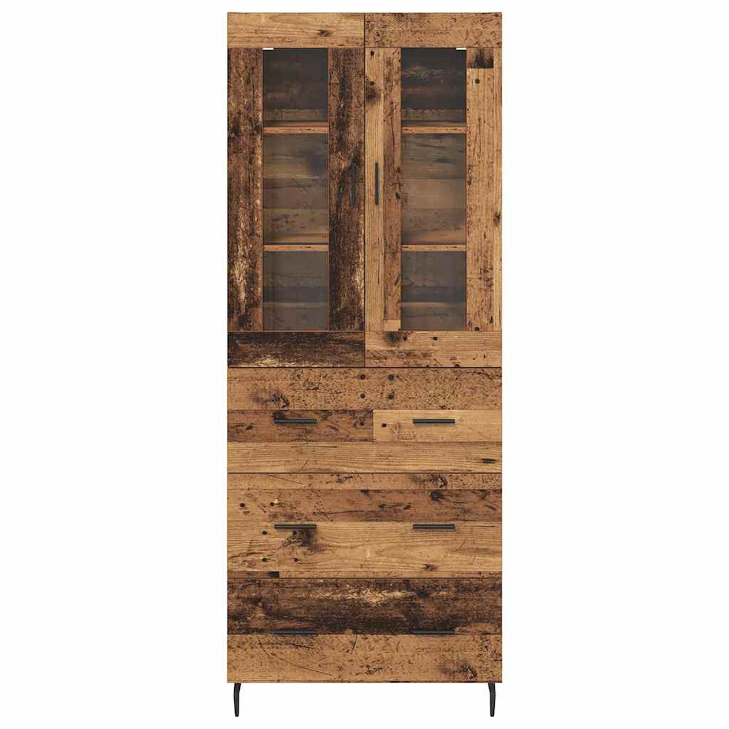 Highboard 2 stk. Altholz 69,5 x 34 x 180 cm Holzwerkstoff