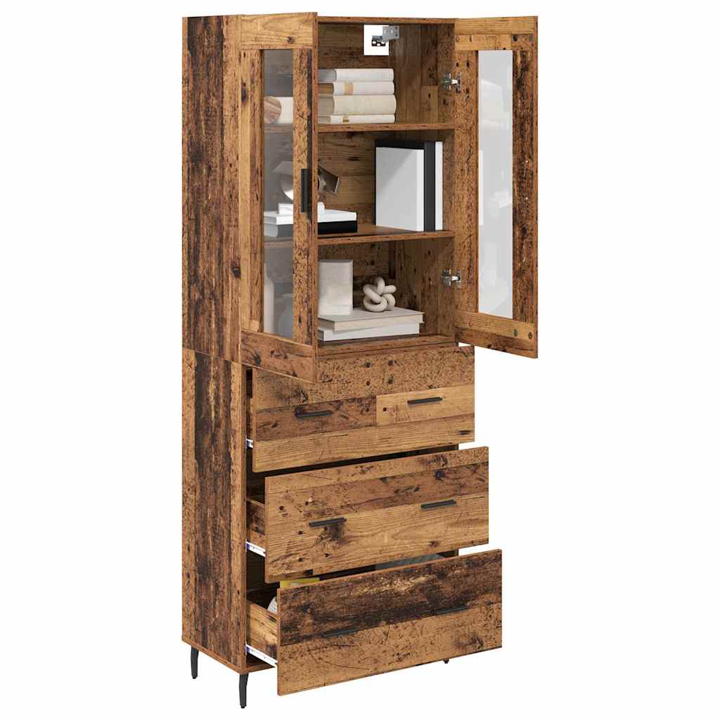 Highboard 2 stk. Altholz 69,5 x 34 x 180 cm Holzwerkstoff