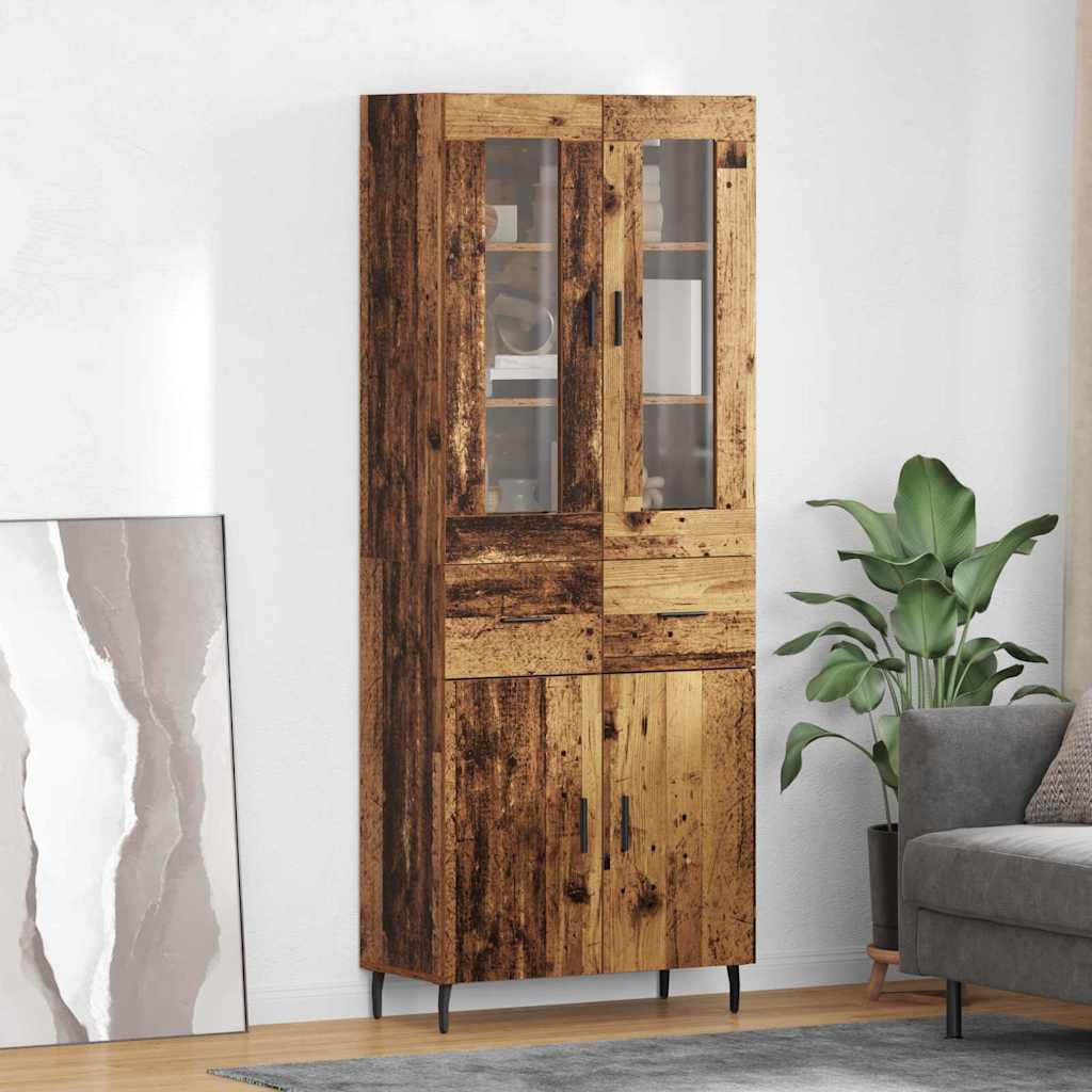 Highboard 2 stk. Altholz 69,5 x 34 x 180 cm Holzwerkstoff