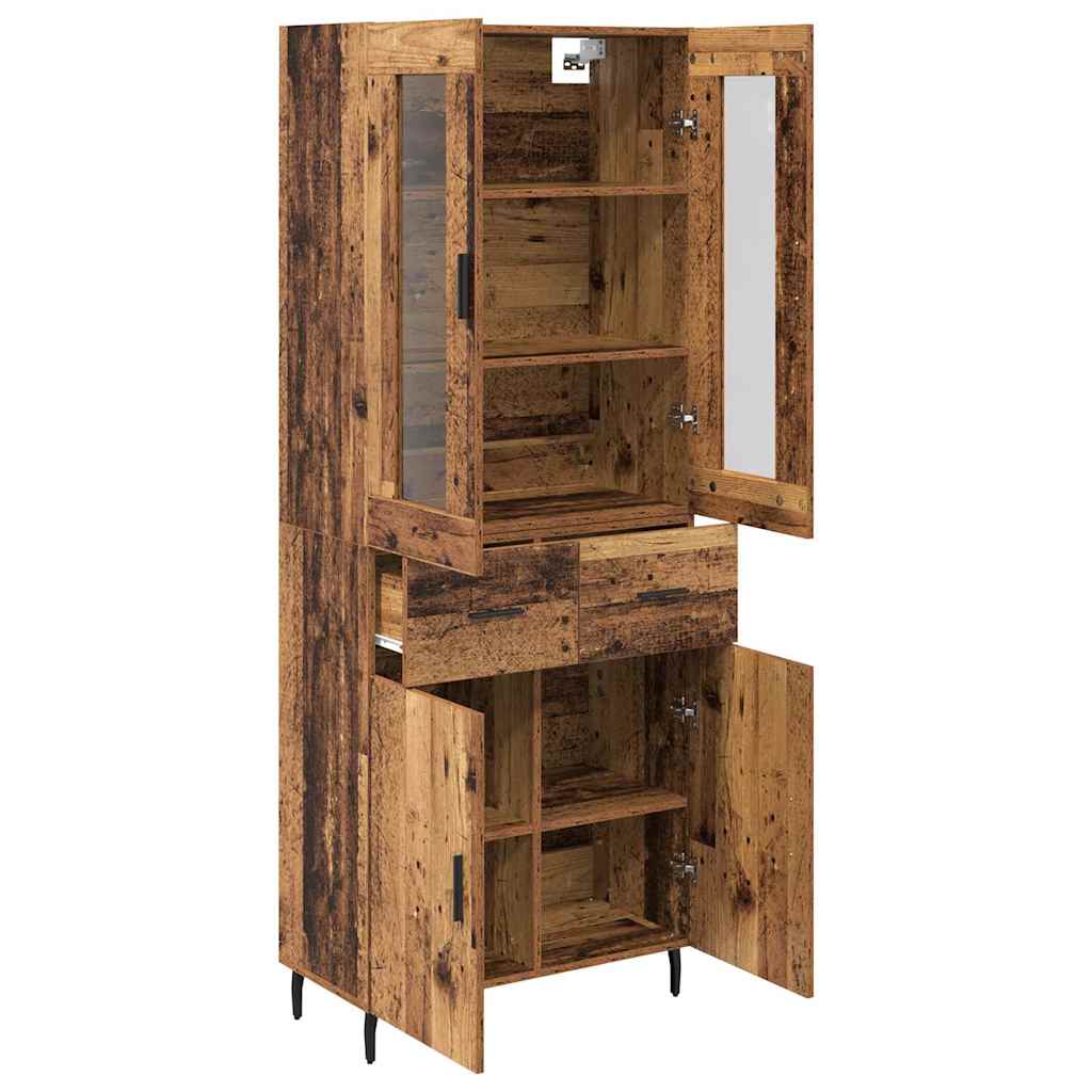 Highboard 2 stk. Altholz 69,5 x 34 x 180 cm Holzwerkstoff
