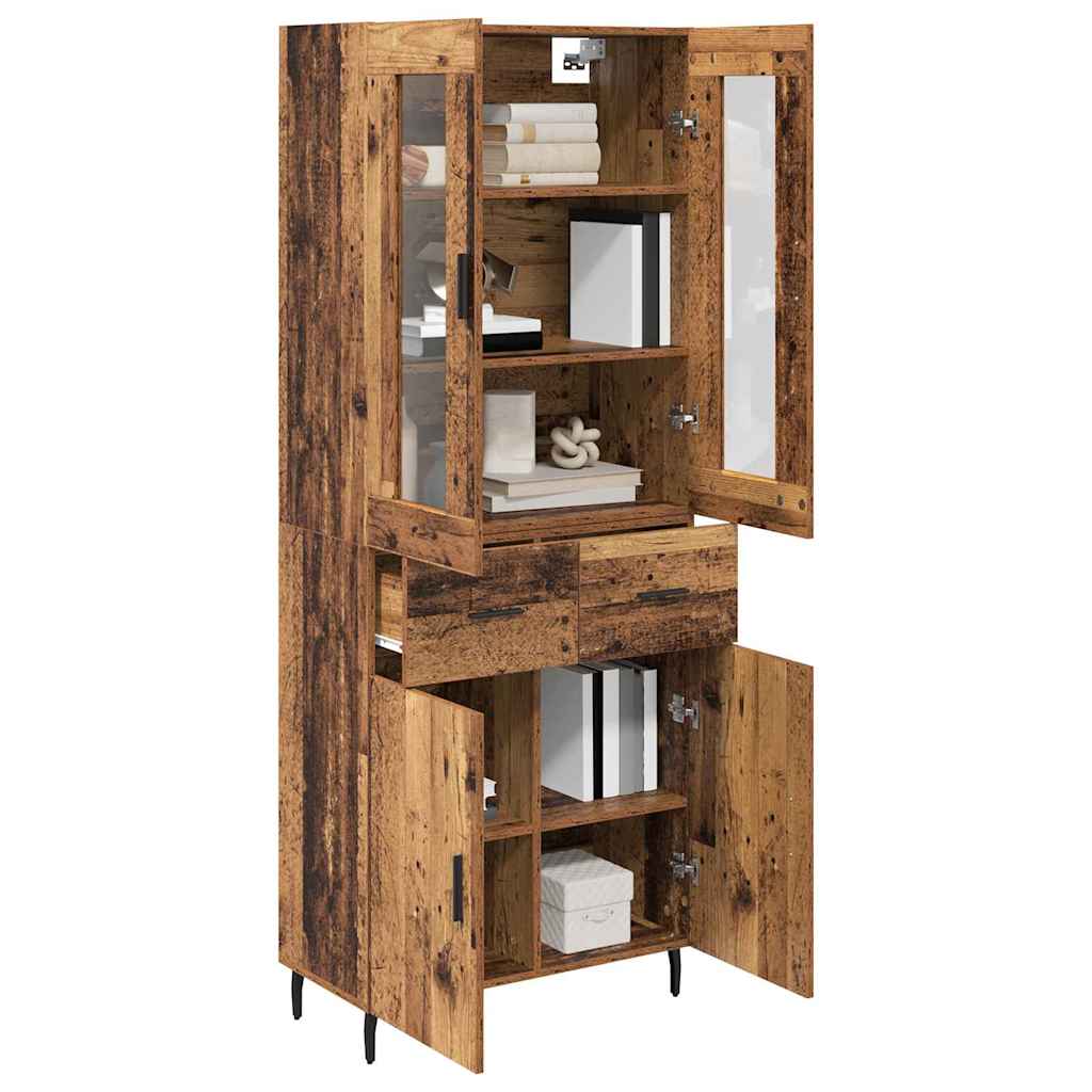 Highboard 2 stk. Altholz 69,5 x 34 x 180 cm Holzwerkstoff
