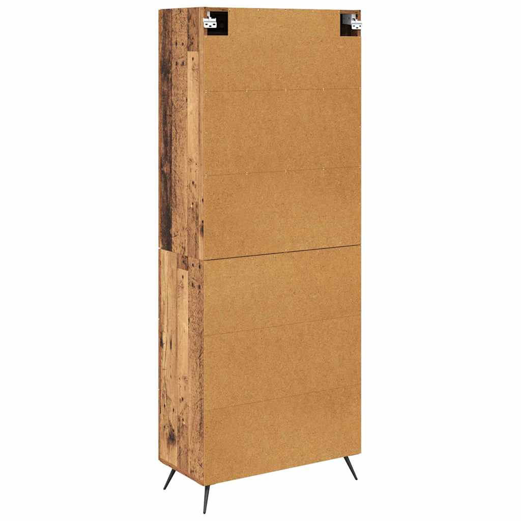 Highboard Altholz 69,5 x 34 x 180 cm Holzwerkstoff
