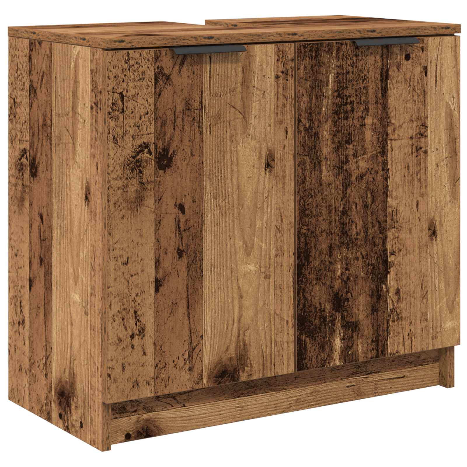 Badezimmermöbel-Set 4 stk. Altholz 64,5 x 33,5 x 59 cm