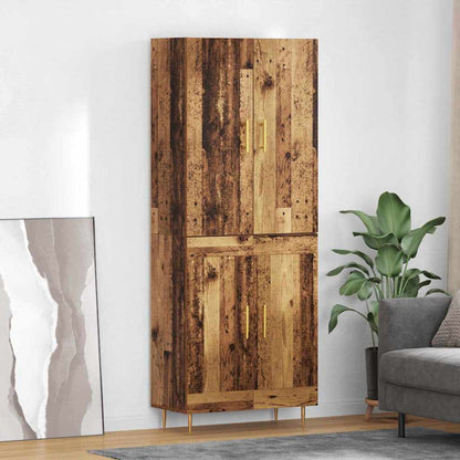 Highboard Altholz 69,5 x 34 x 180 cm Holzwerkstoff