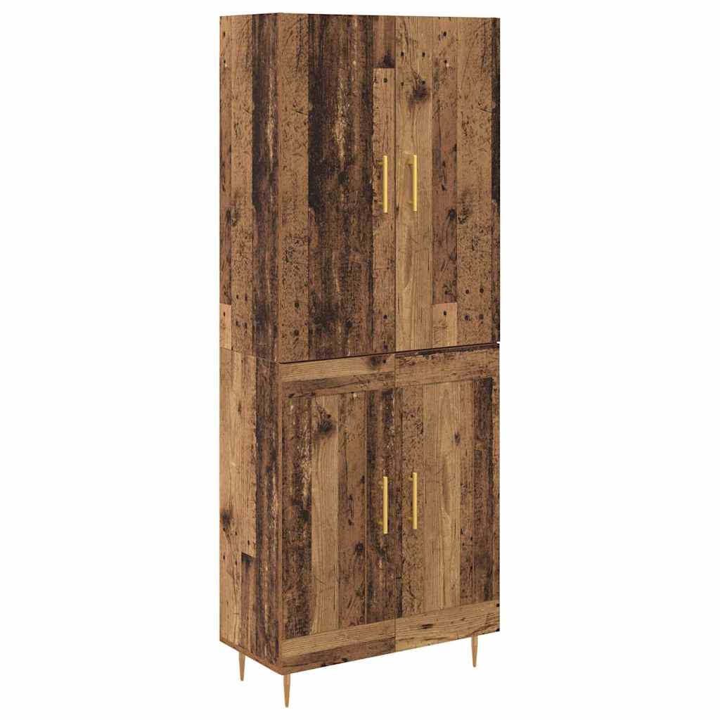 Highboard Altholz 69,5 x 34 x 180 cm Holzwerkstoff