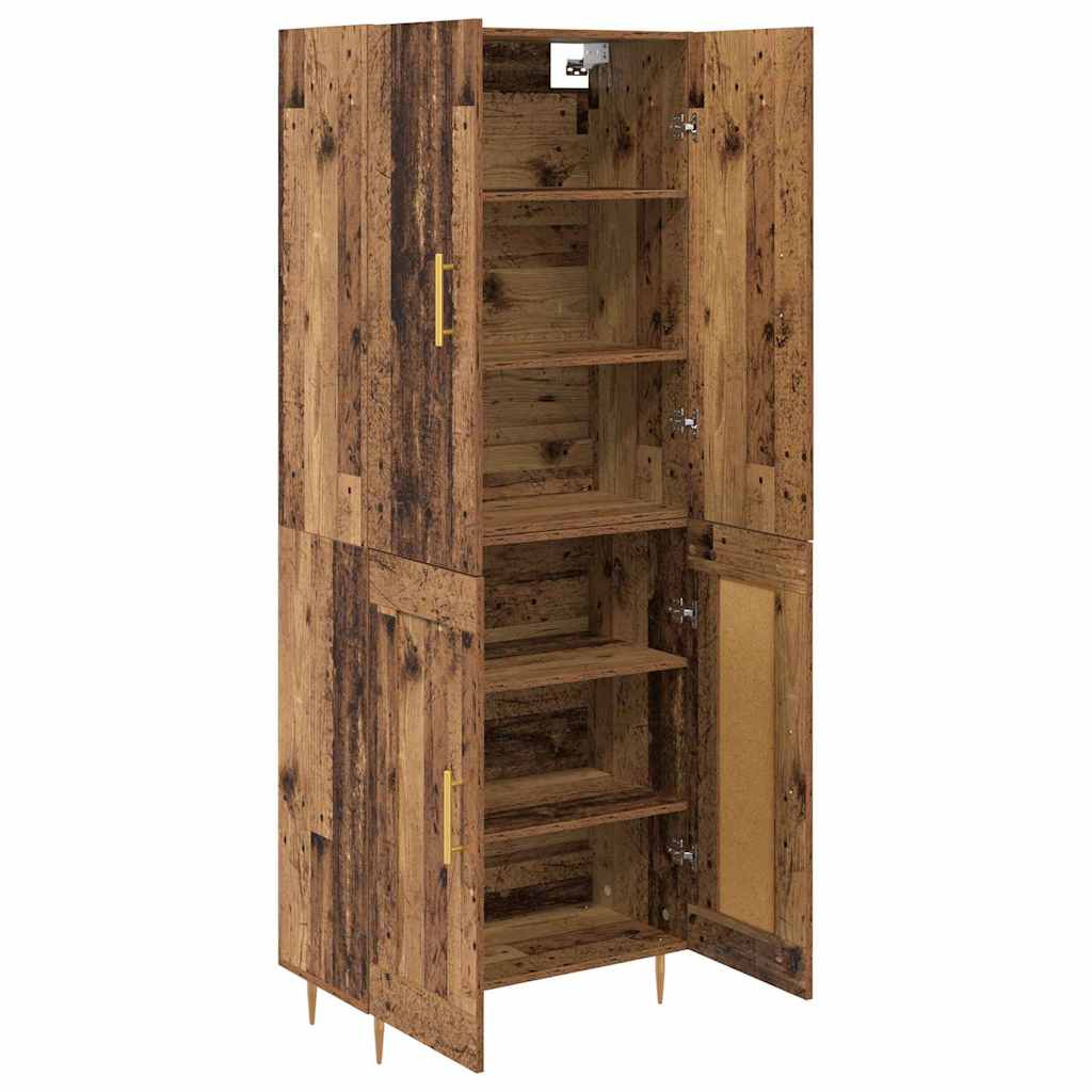 Highboard Altholz 69,5 x 34 x 180 cm Holzwerkstoff