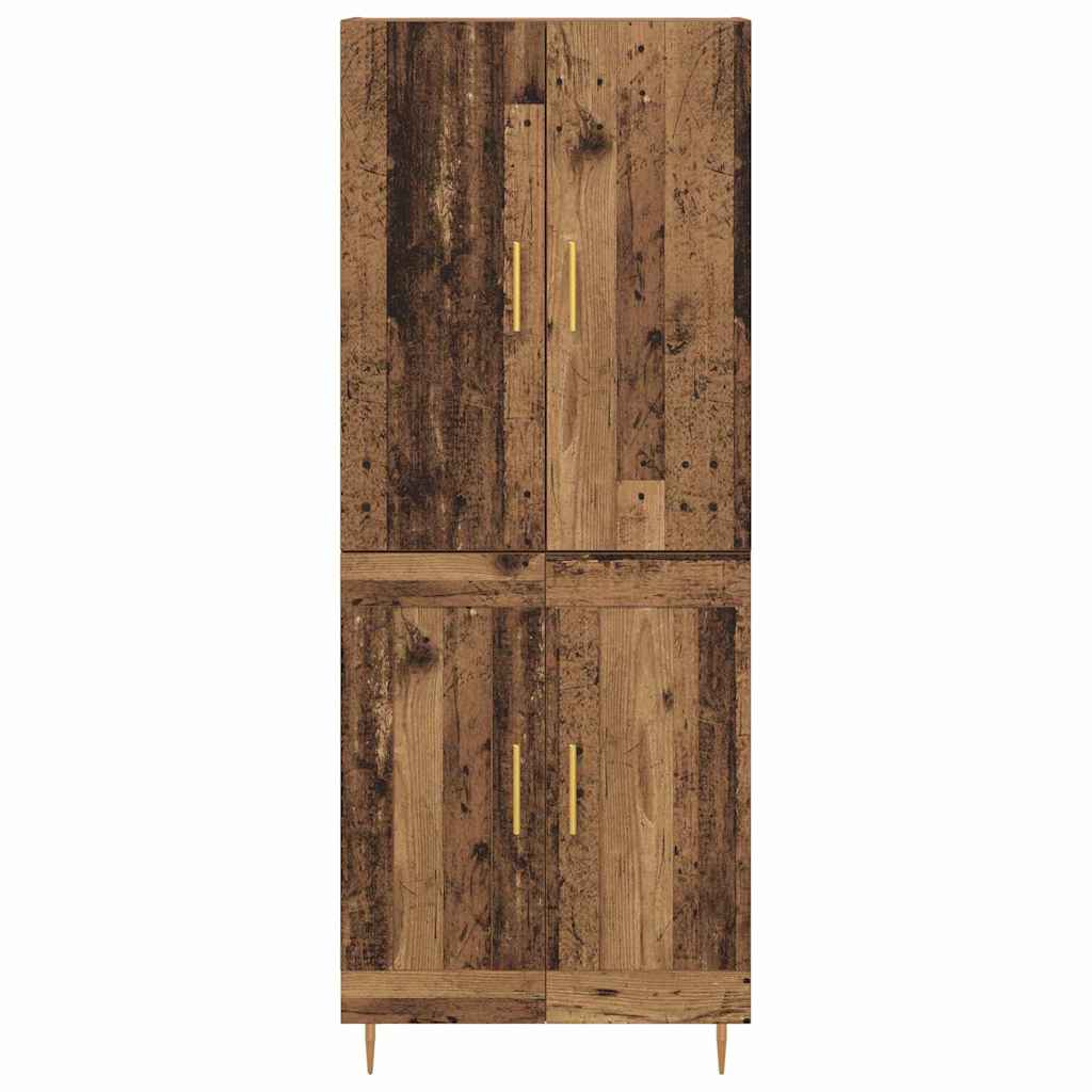 Highboard Altholz 69,5 x 34 x 180 cm Holzwerkstoff