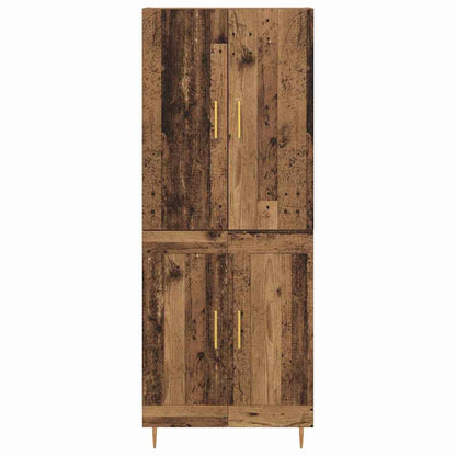 Highboard Altholz 69,5 x 34 x 180 cm Holzwerkstoff