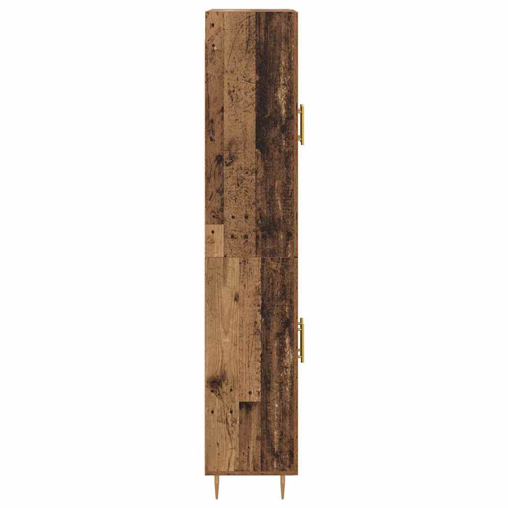 Highboard Altholz 69,5 x 34 x 180 cm Holzwerkstoff