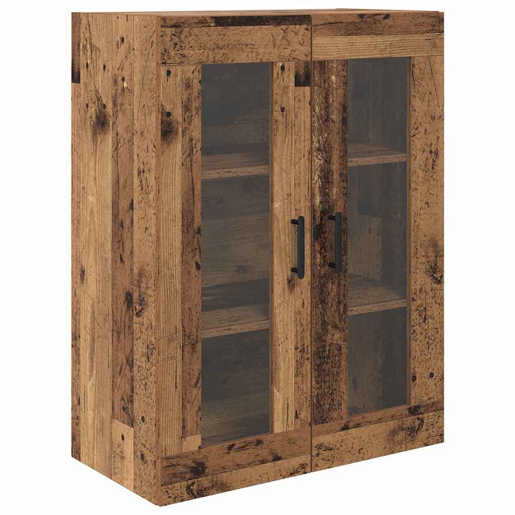 Highboard Wandmontiert Altholz 69,5 x 34 x 180 cm Holzwerkstoff