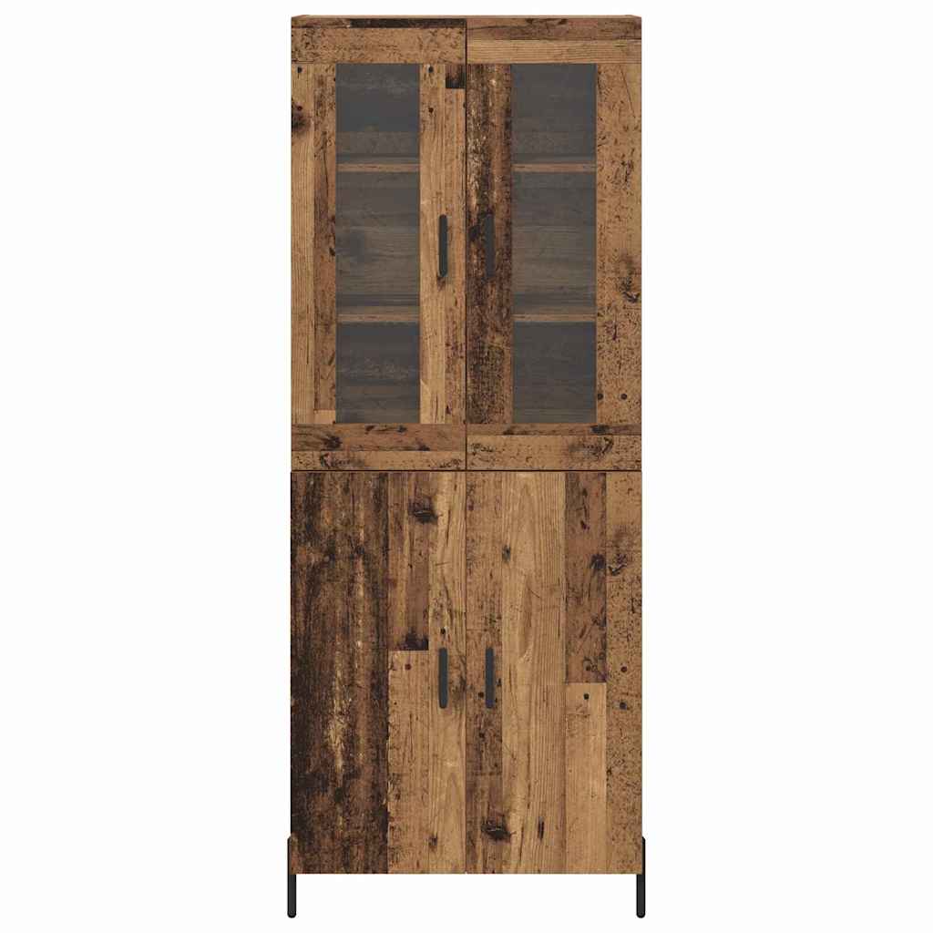 Highboard Wandmontiert Altholz 69,5 x 34 x 180 cm Holzwerkstoff