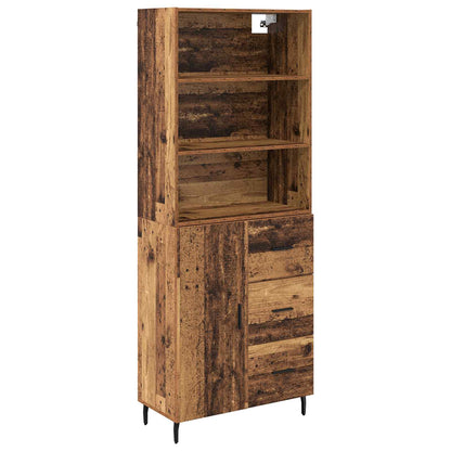 Highboard 2 stk. Altholz 69,5 x 32,5 x 180 cm Holzwerkstoff