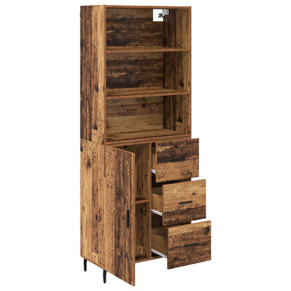 Highboard 2 stk. Altholz 69,5 x 32,5 x 180 cm Holzwerkstoff