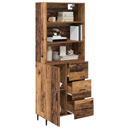 Highboard 2 stk. Altholz 69,5 x 32,5 x 180 cm Holzwerkstoff