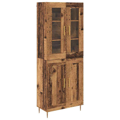 Highboard 2 stk. Altholz 69,5 x 34 x 180 cm Holzwerkstoff