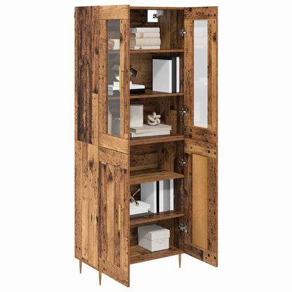 Highboard 2 stk. Altholz 69,5 x 34 x 180 cm Holzwerkstoff