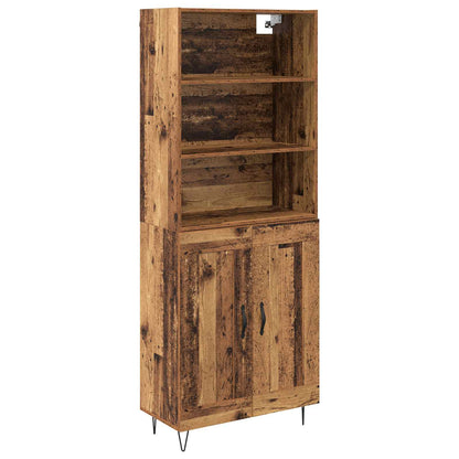 Highboard 2 stk. Altholz 69,5 x 34 x 180 cm