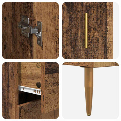 Highboard 2 stk. Altholz 69,5 x 34 x 180 cm Holzwerkstoff