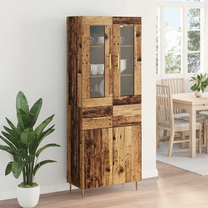 Highboard 2 stk. Altholz 69,5 x 34 x 180 cm Holzwerkstoff