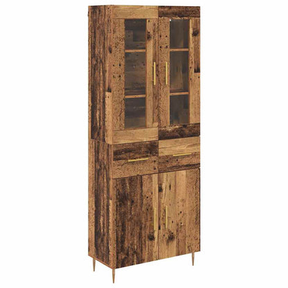 Highboard 2 stk. Altholz 69,5 x 34 x 180 cm Holzwerkstoff