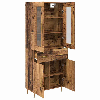 Highboard 2 stk. Altholz 69,5 x 34 x 180 cm Holzwerkstoff