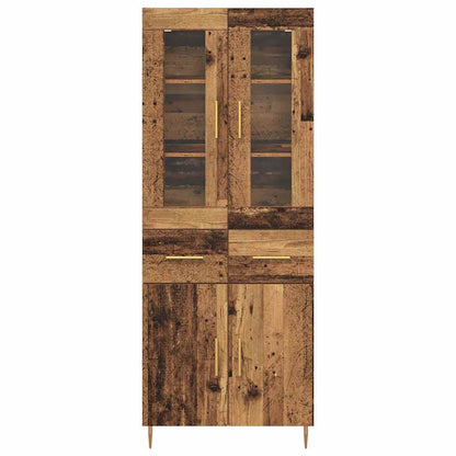 Highboard 2 stk. Altholz 69,5 x 34 x 180 cm Holzwerkstoff