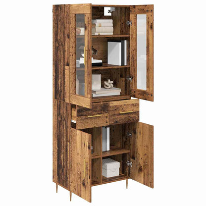 Highboard 2 stk. Altholz 69,5 x 34 x 180 cm Holzwerkstoff