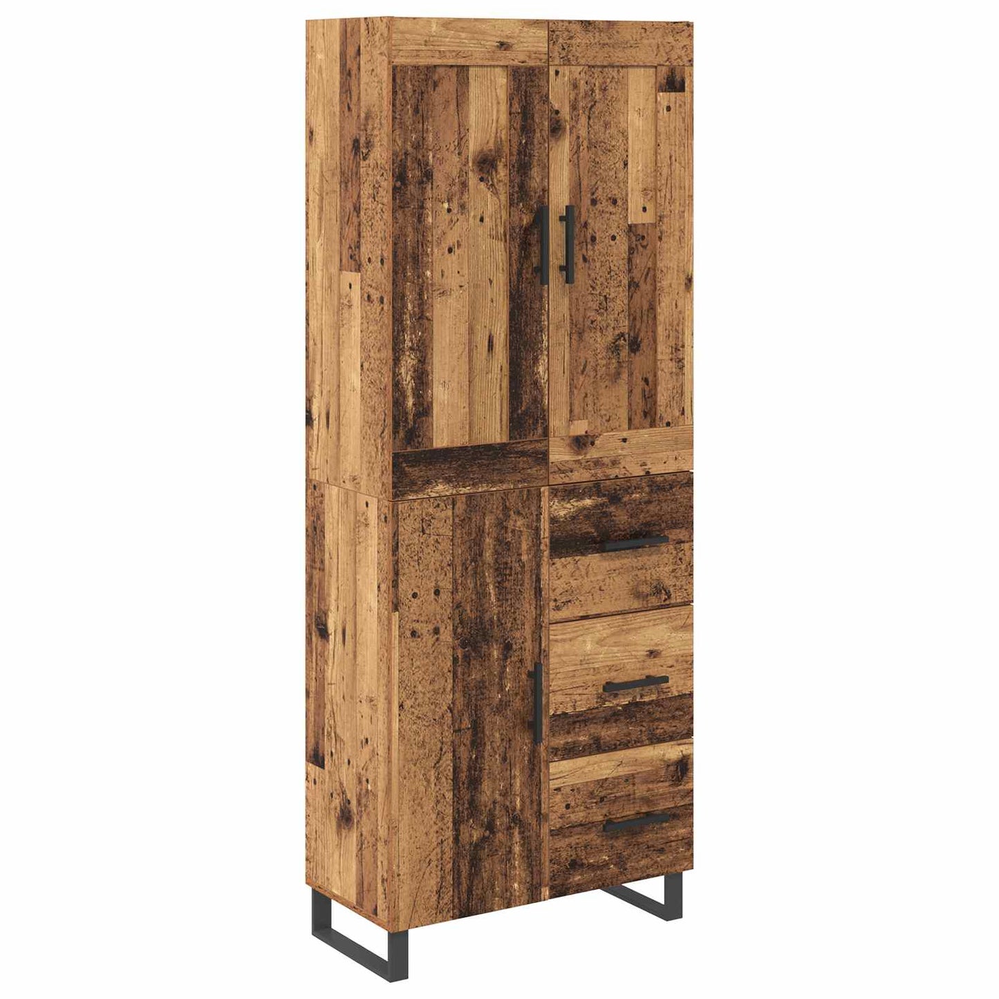 Highboard 2 Stk. Altholz 69,5 x 34 x 180 cm