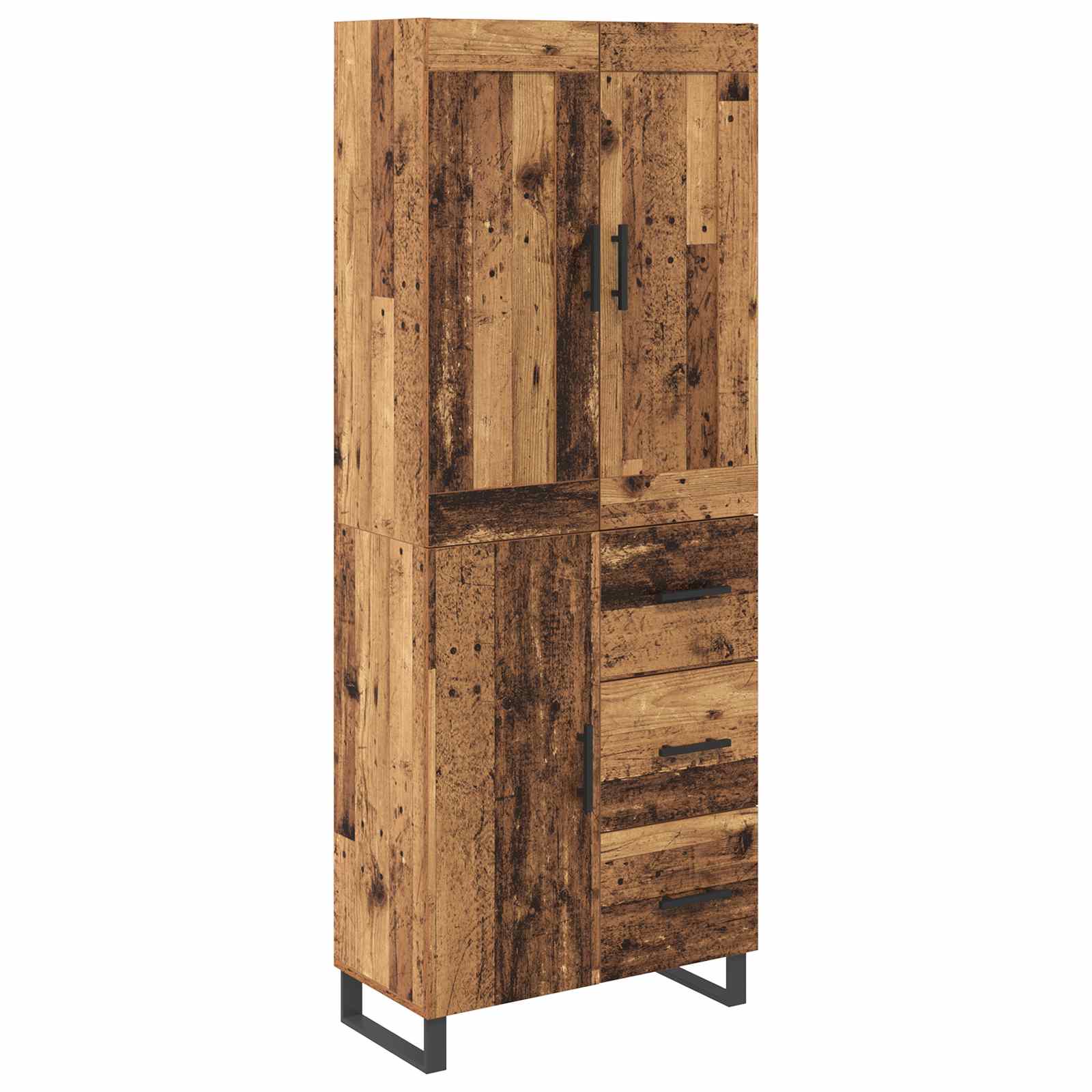 Highboard 2 Stk. Altholz 69,5 x 34 x 180 cm