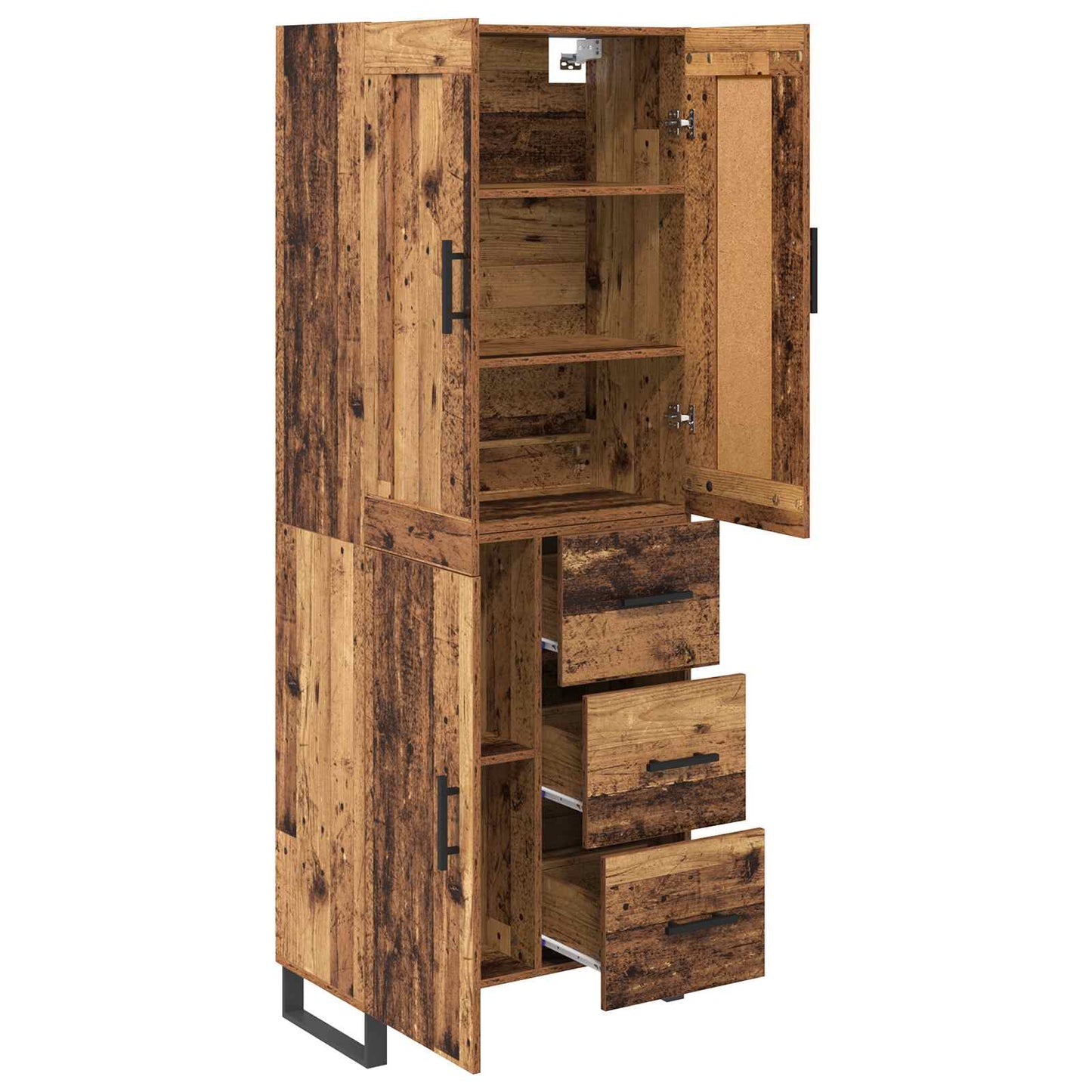 Highboard 2 Stk. Altholz 69,5 x 34 x 180 cm
