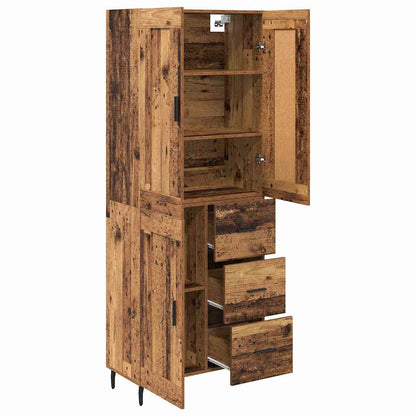 Highboard 2 stk. Altholz 69,5 x 34 x 180 cm Holzwerkstoff