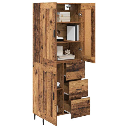 Highboard 2 stk. Altholz 69,5 x 34 x 180 cm Holzwerkstoff