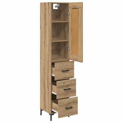 Highboard Artisan-Eiche 34,5 x 34 x 180 cm Holzwerkstoff
