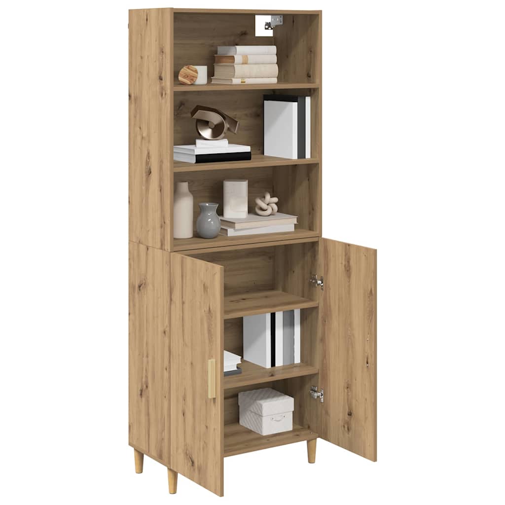 Highboard Artisan-Eiche 69,5 x 32,5 x 180 cm Holzwerkstoff