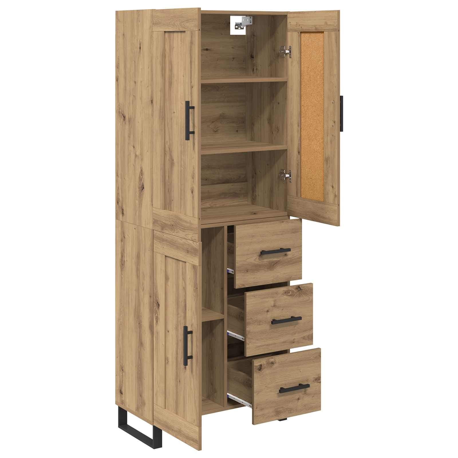 Highboard 2 pcs Artisan-Eiche 69,5 x 34 x 180 cm Holzwerkstoff