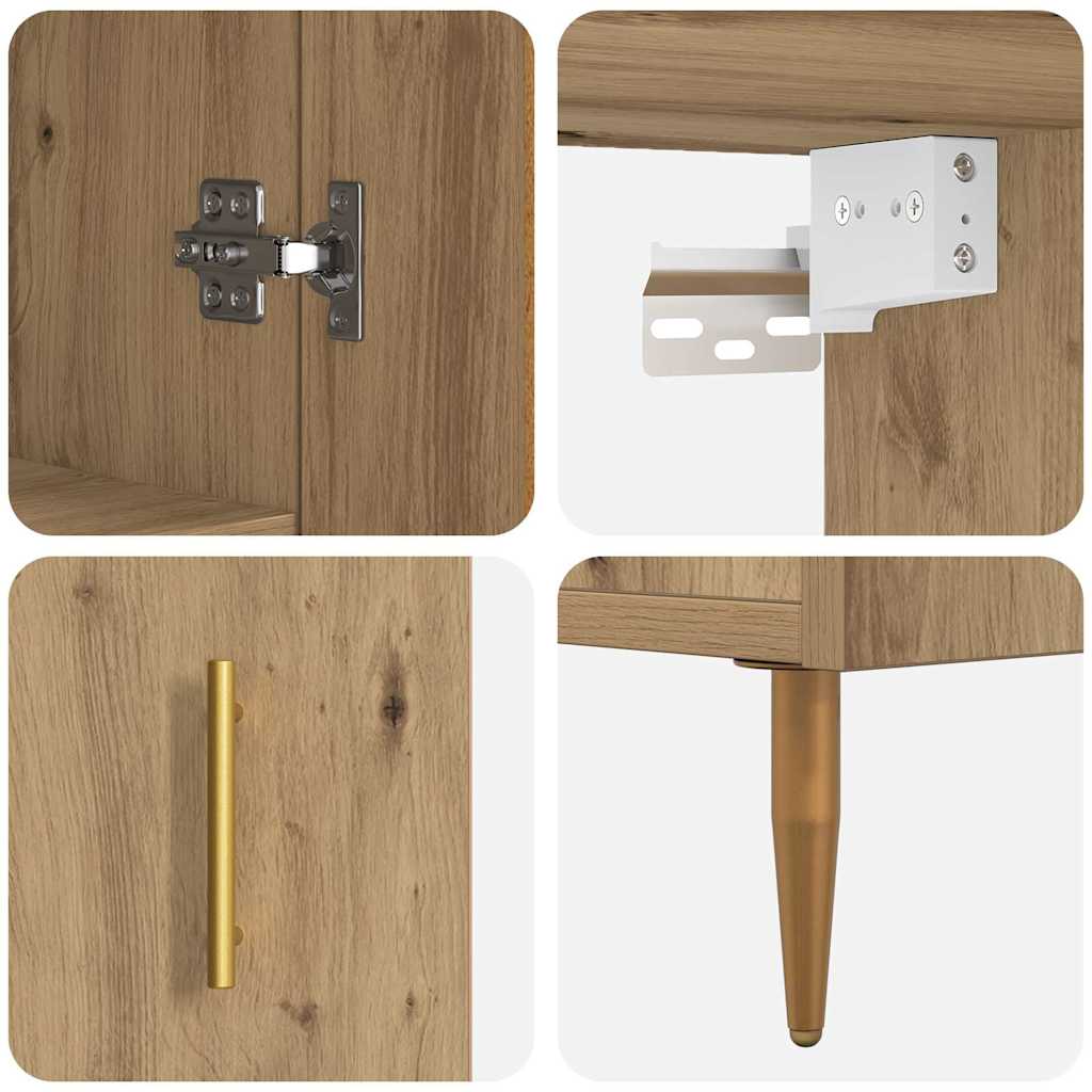 Highboard Artisan-Eiche 69,5 x 34 x 180 cm Holzwerkstoff