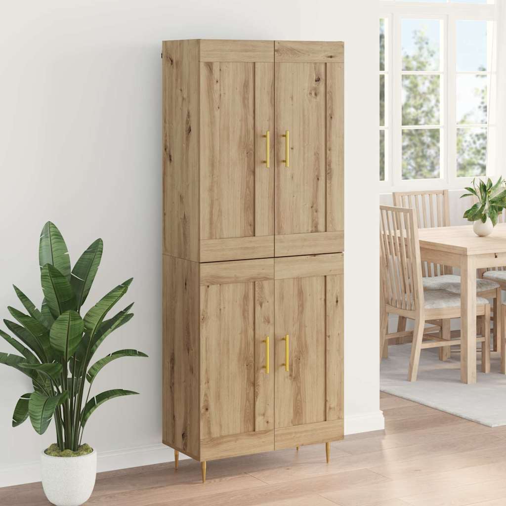 Highboard Artisan-Eiche 69,5 x 34 x 180 cm Holzwerkstoff
