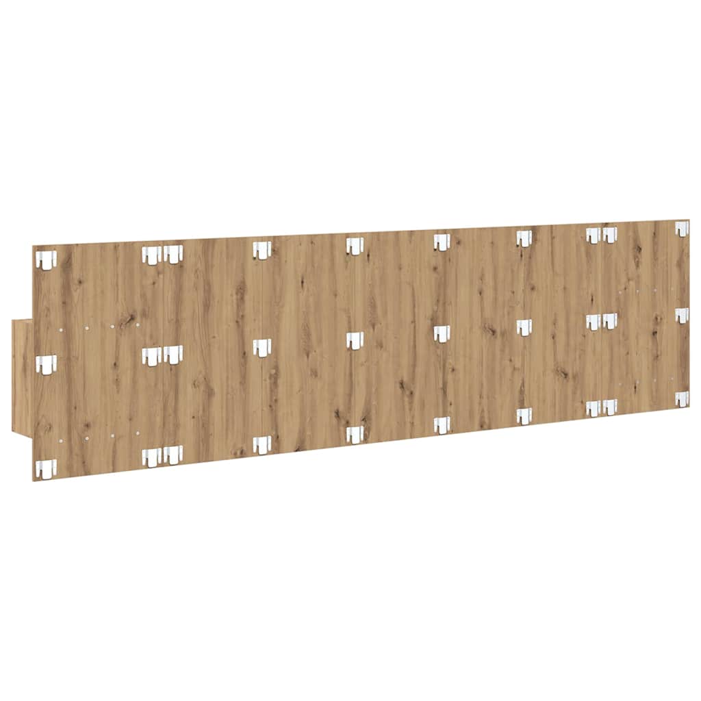 Kopfteil mit Schrank 3 stk. Artisan-Eiche Holzwerkstoff