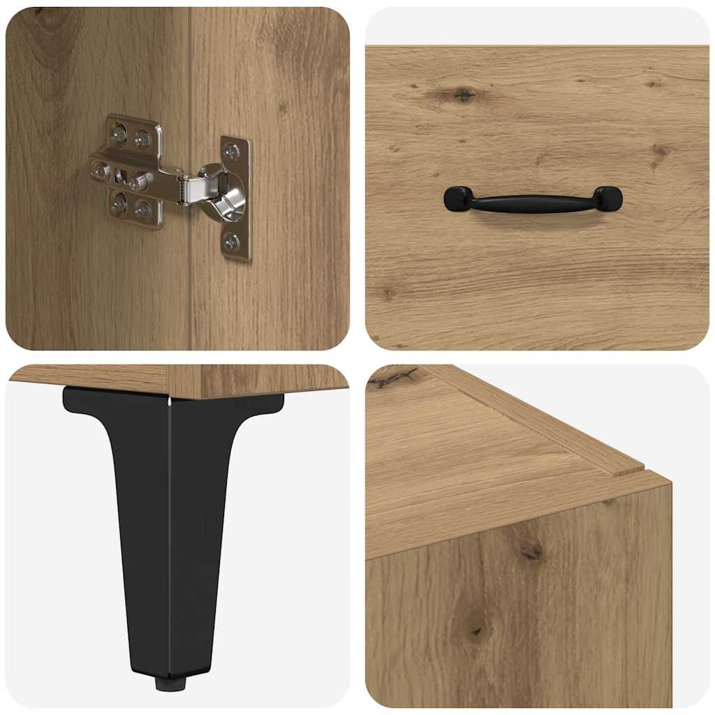 Highboard Artisan-Eiche 69,5 x 34 x 180 cm Holzwerkstoff