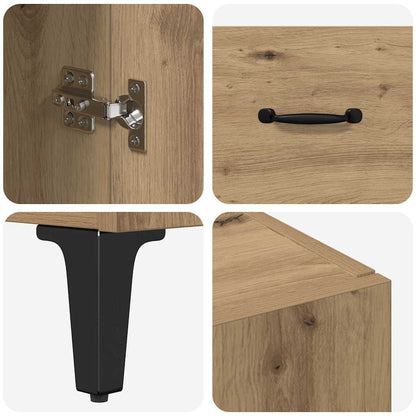 Highboard Artisan-Eiche 69,5 x 34 x 180 cm Holzwerkstoff