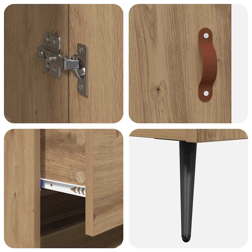 Highboard-Schrank mit Regal 2 pcs Artisan-Eiche Holzwerkstoff